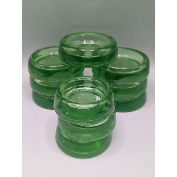 Vintage Uranium Hazel Atlas Glass Furniture Casters - Picture 6 of 9